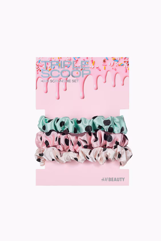 Набор из 3 резинок для волос с принтом pack de 3 scrunchies estampados h&m