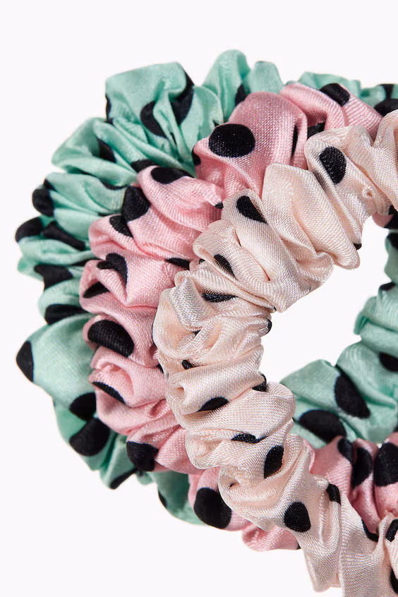Набор из 3 резинок для волос с принтом pack de 3 scrunchies estampados h&m