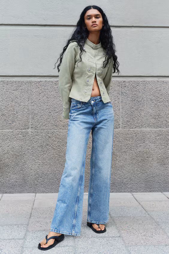 Джинсы wide regular waist