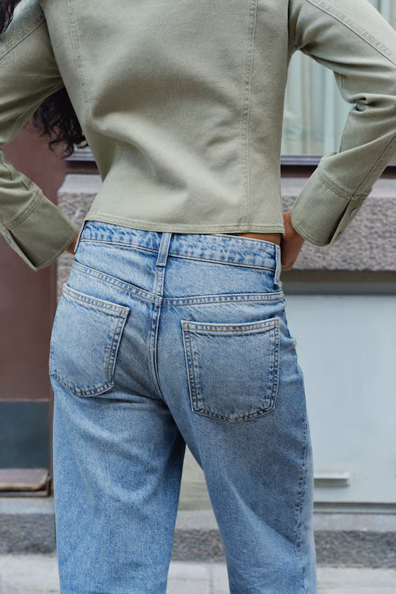 Джинсы wide regular waist