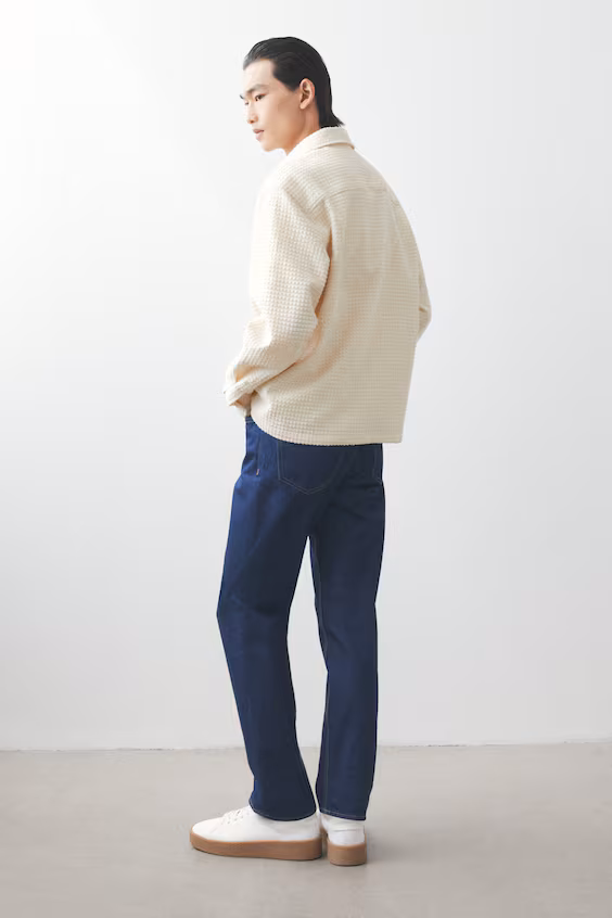 Рубашка-пиджак с текстурой сот regular fit