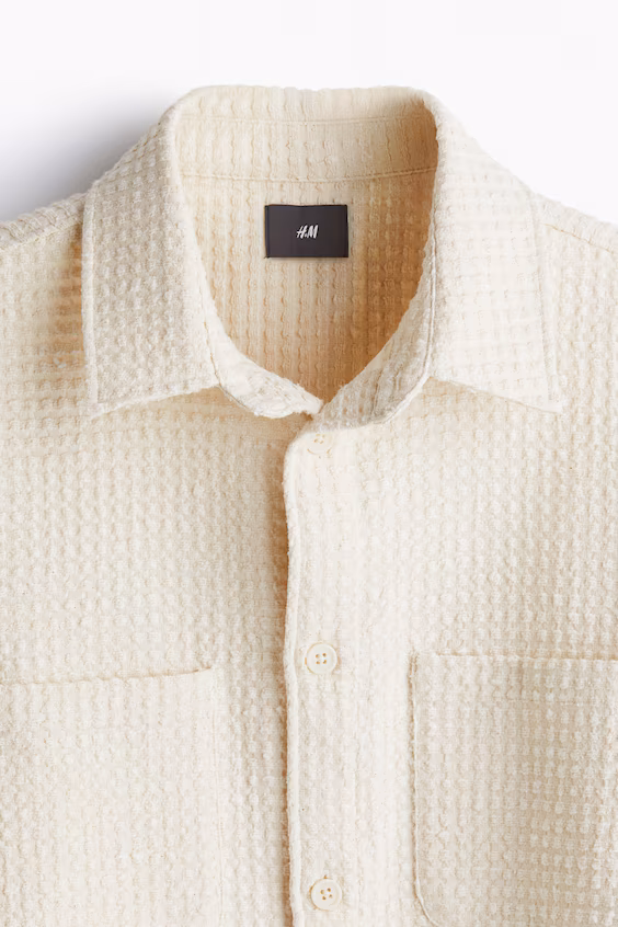 Рубашка-пиджак с текстурой сот regular fit