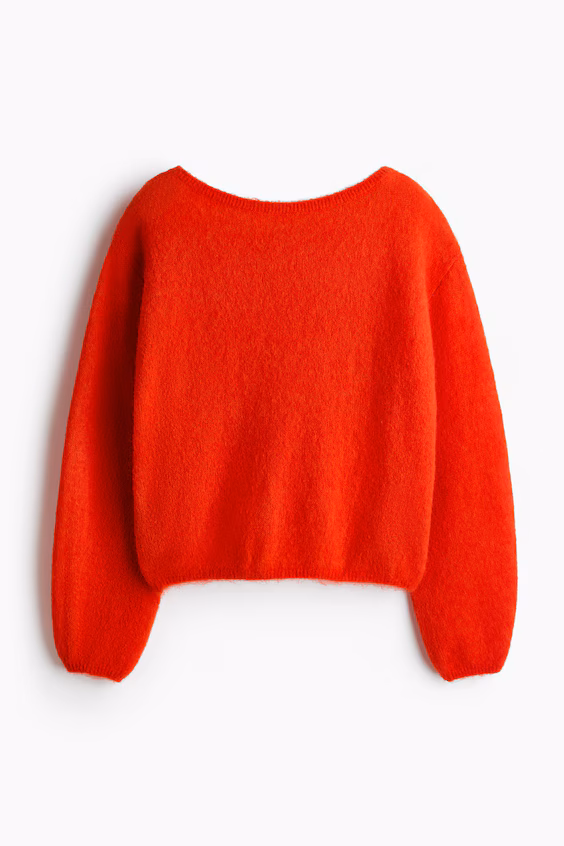Свитер из тонкой ткани с вырезом лодочкой h&m