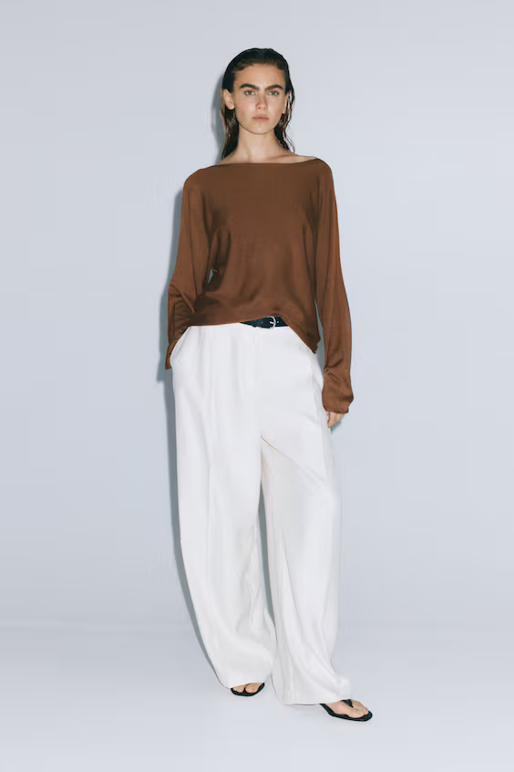 Свитер с открытыми плечами h&m