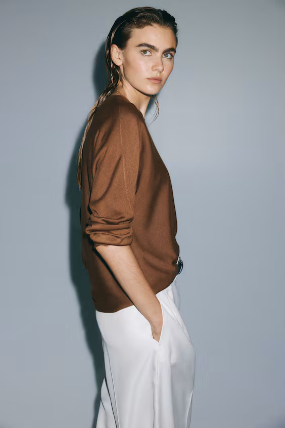 Свитер с открытыми плечами h&m