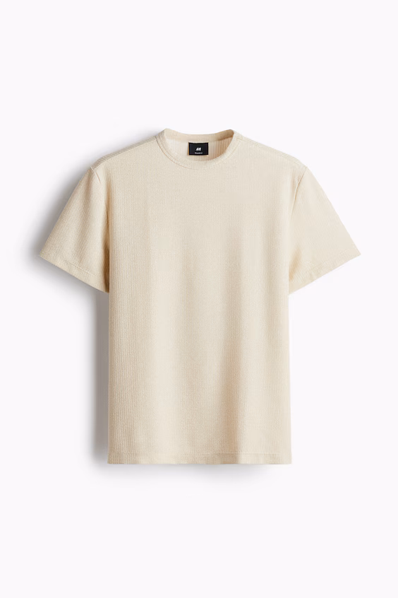 Футболка из ткани с текстурой regular fit