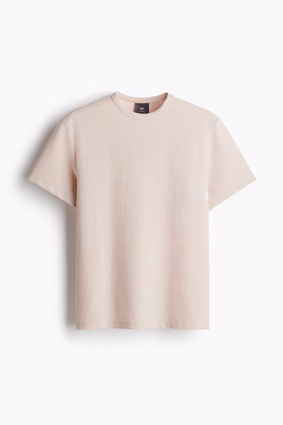 Футболка из ткани с текстурой regular fit