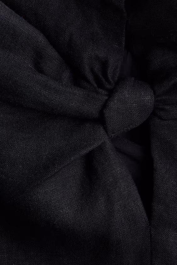 Платье с воротником-халтер из льна h&m