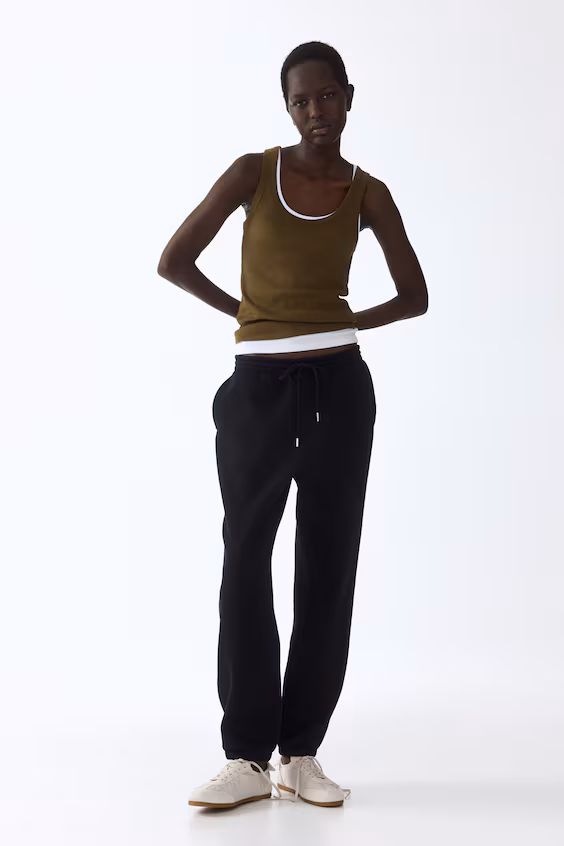 Топ без рукавов в рубчик