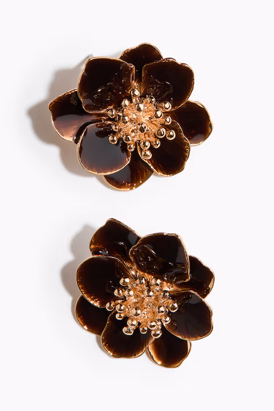 Серьги в форме цветка h&m
