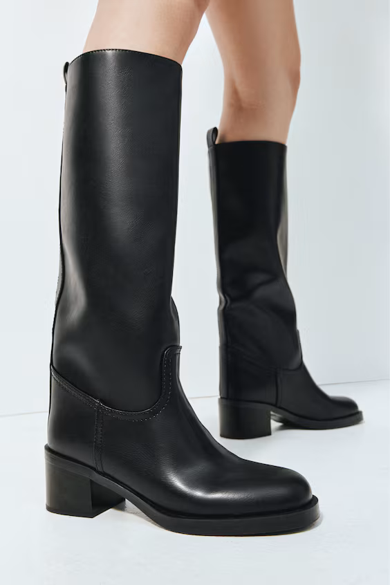 Ботинки с мехом до колена h&m