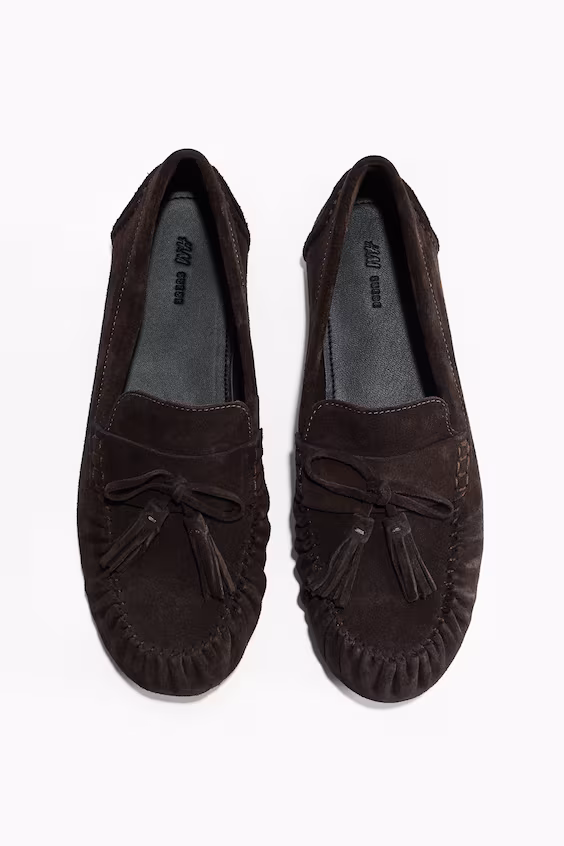 Лоферы из замши