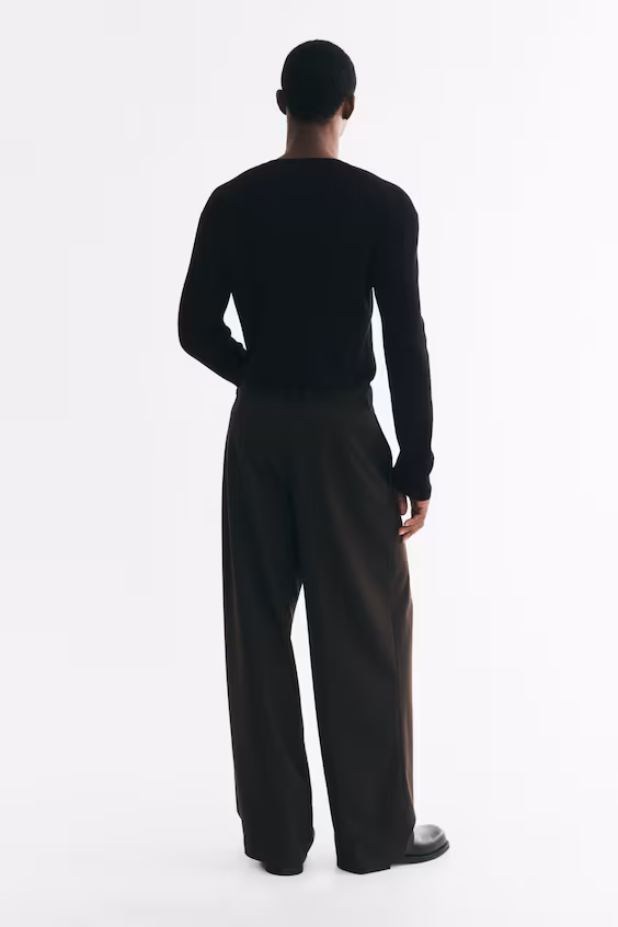 Вязаный свитер в рубчик с пуговицами slim fit
