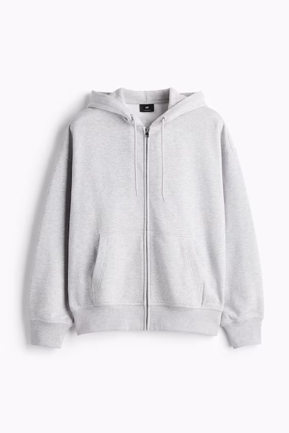 Пальто с капюшоном и молнией oversized fit