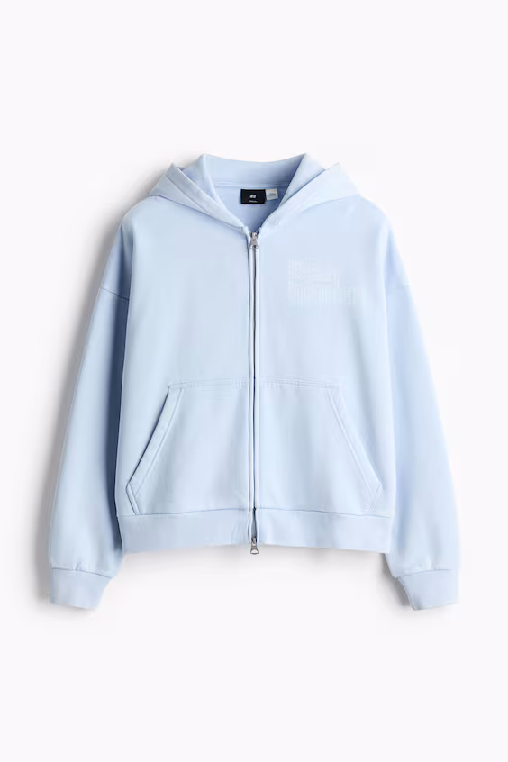 Пальто с капюшоном oversized fit с принтом