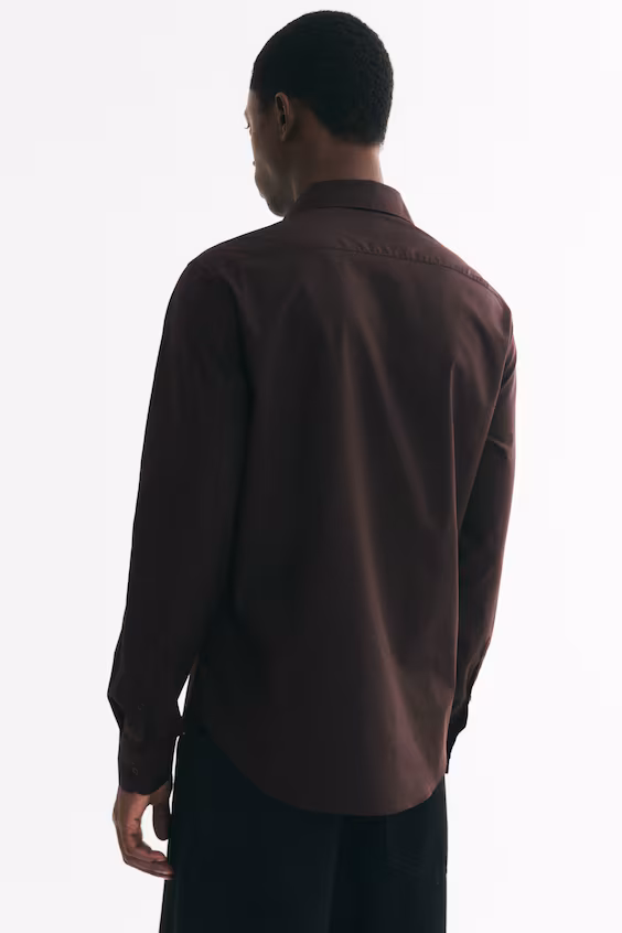 Рубашка slim fit с легким уходом