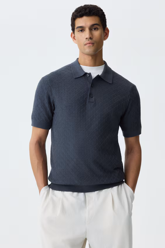 Футболка с текстурой slim fit