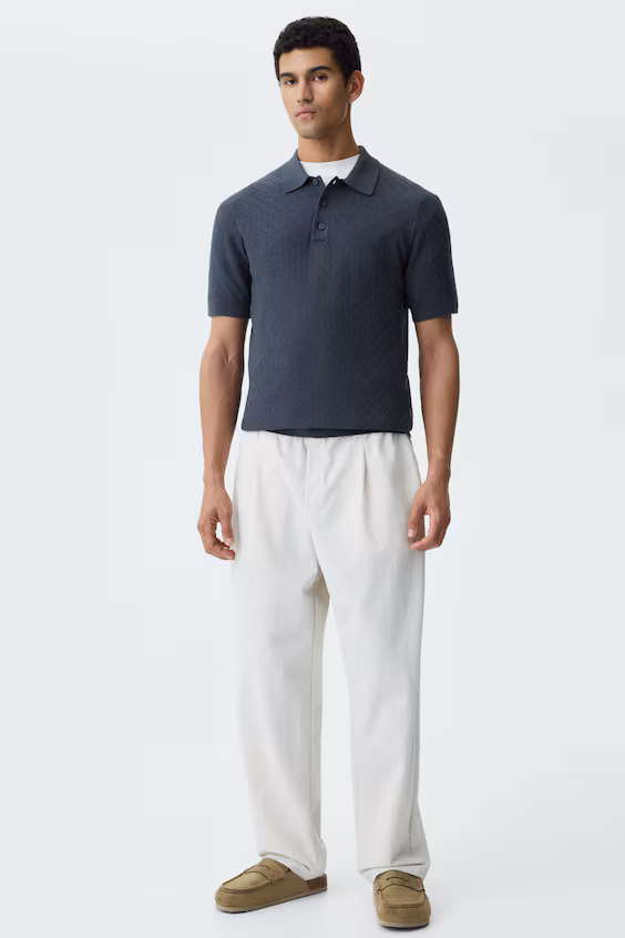 Футболка с текстурой slim fit