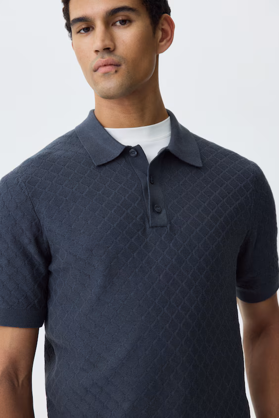 Футболка с текстурой slim fit