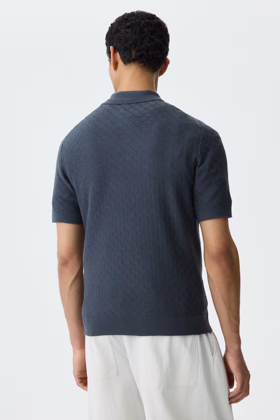 Футболка с текстурой slim fit