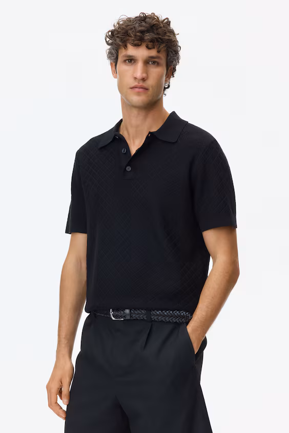 Футболка с текстурой slim fit
