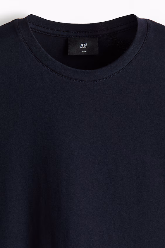 Футболка из хлопка пима с облегающим силуэтом slim fit