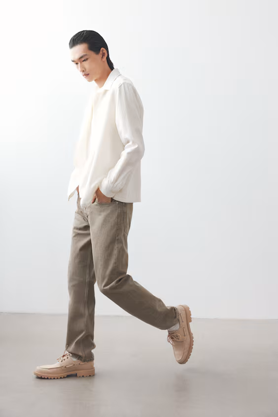 Рубашка в стиле rегular fit из муслина