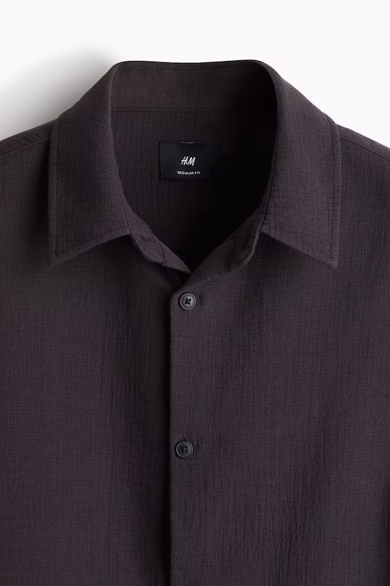 Рубашка в стиле rегular fit из муслина