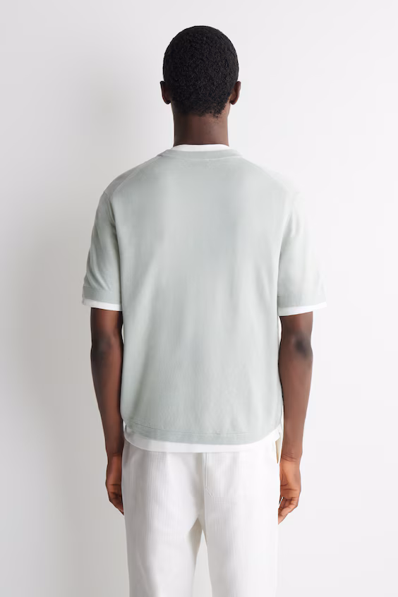 Вязаная льняная футболка h&m