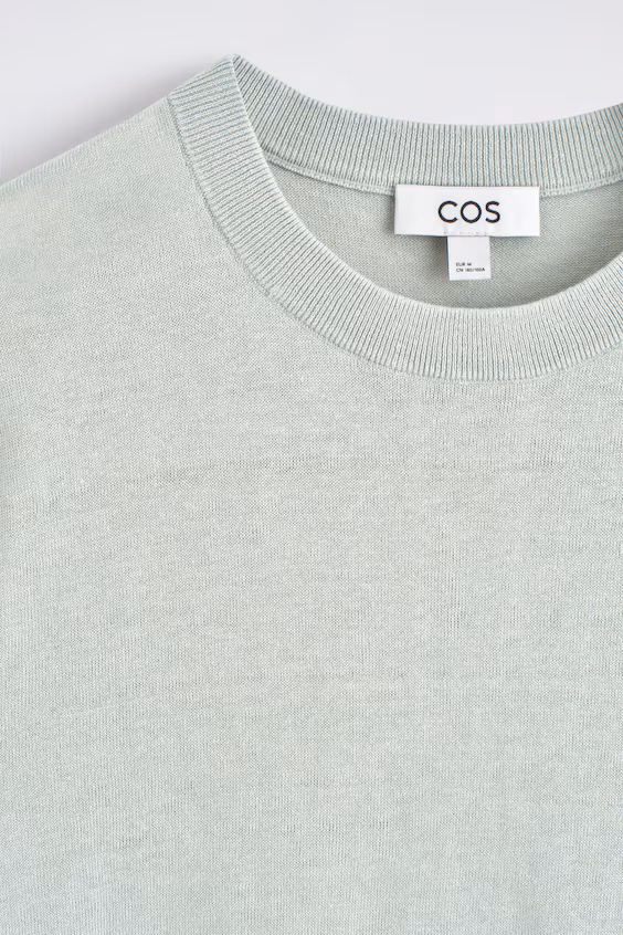 Вязаная льняная футболка h&m