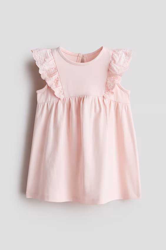 Хлопковое платье с оборками h&m