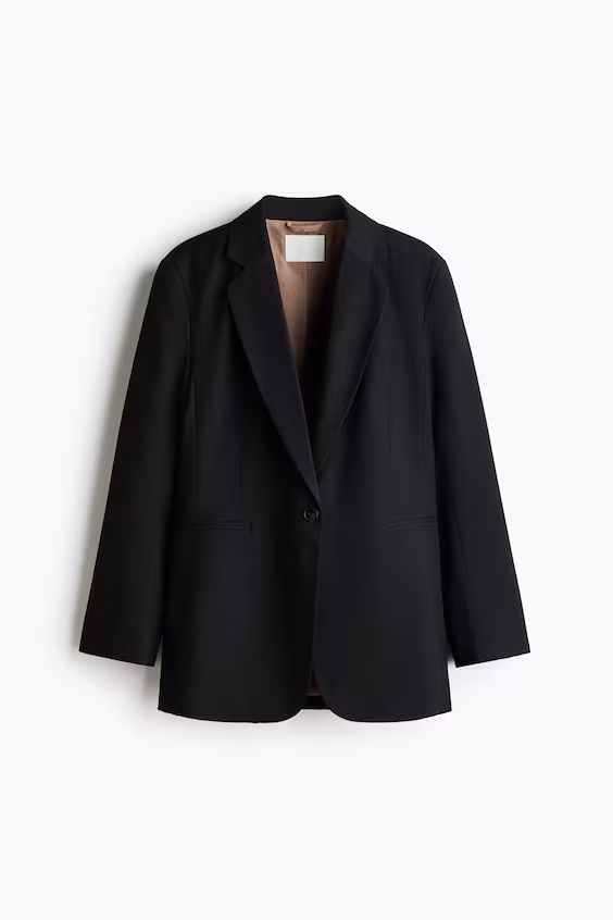 Однобортный блейзер из саржи h&m