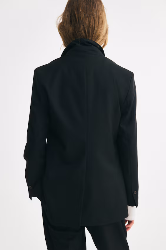 Однобортный блейзер из саржи h&m