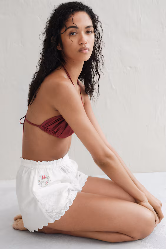 Вышитые пляжные шорты h&m