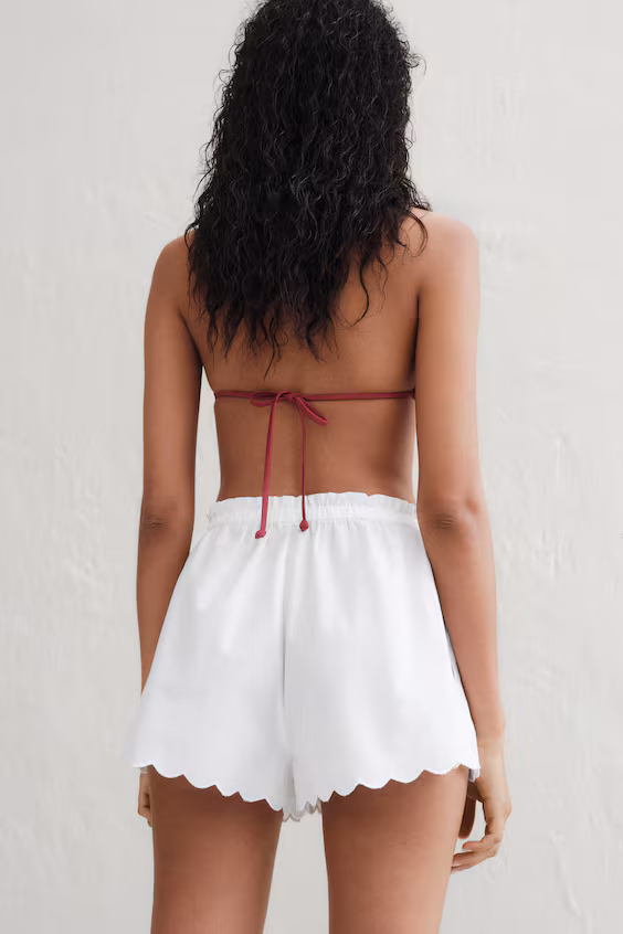 Вышитые пляжные шорты h&m