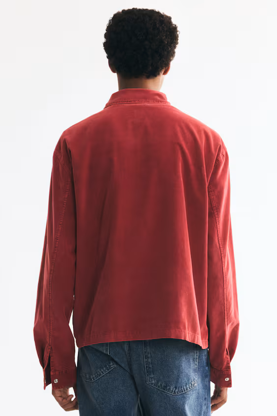 Рубашка из вельвета relaxed fit h&m
