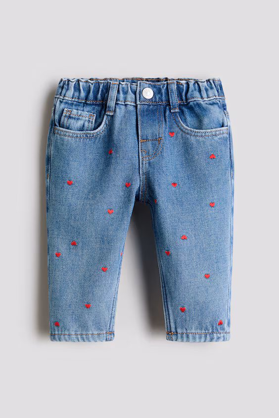 Джинсы с вышивкой h&m
