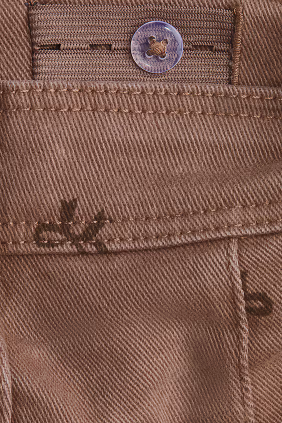 Широкие брюки из саржи