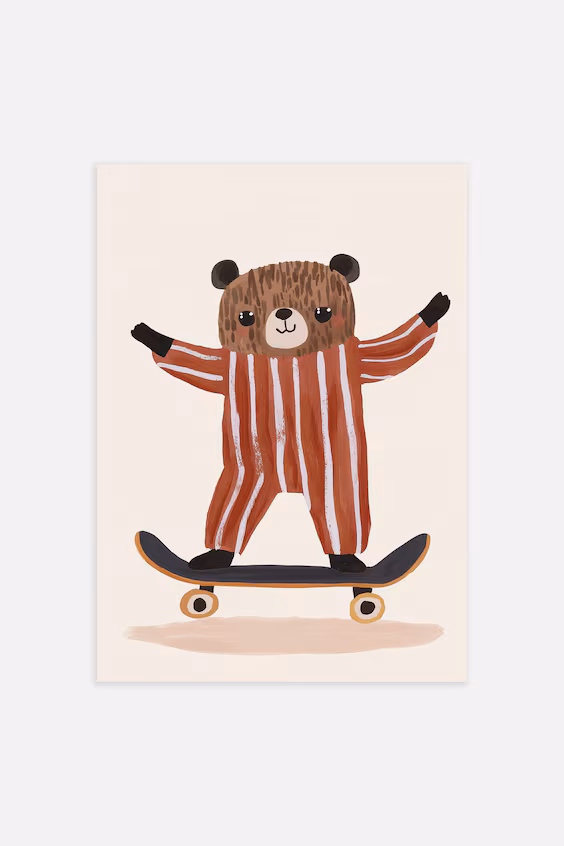 Постер skater bear joy