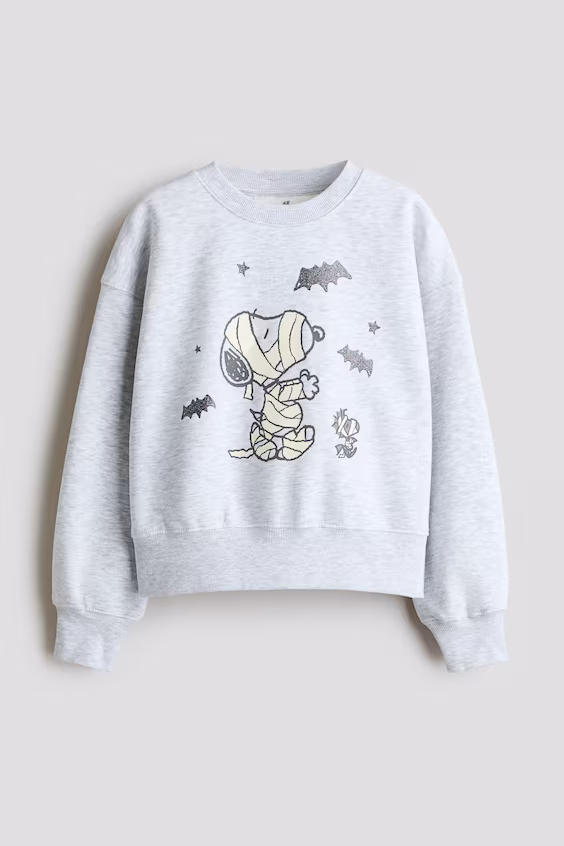 Толстовка с принтом и теплой внутренней стороной