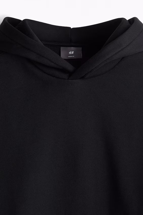 Кофта с капюшоном и боковыми полосами свободного кроя