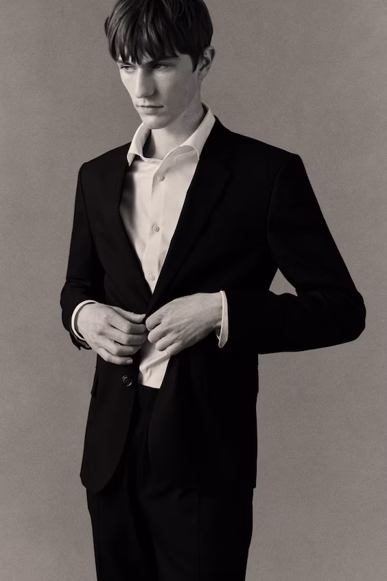 Узкий пиджак с застежкой на пуговицу skinny fit