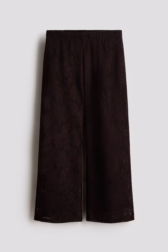 Брюки с эффектом крючкового вязания h&m