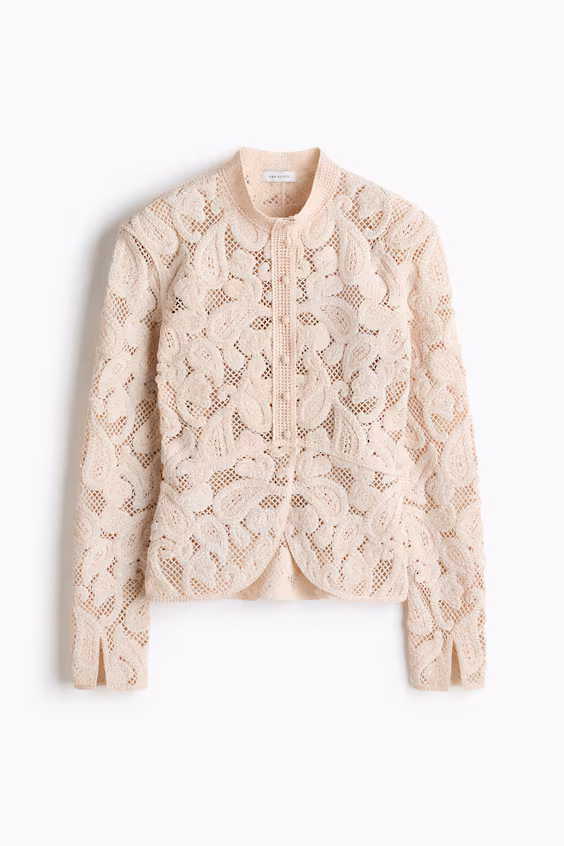 Куртка из сетки с аппликациями h&m