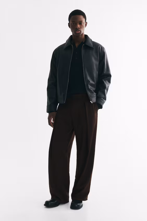 Классические брюки свободного кроя h&m