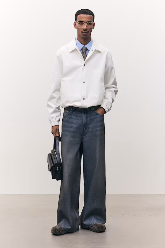 Джинсы wide high