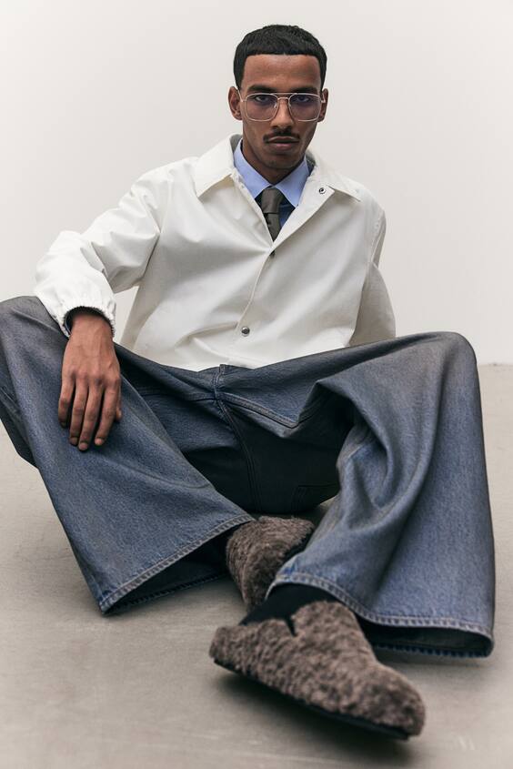 Джинсы wide high