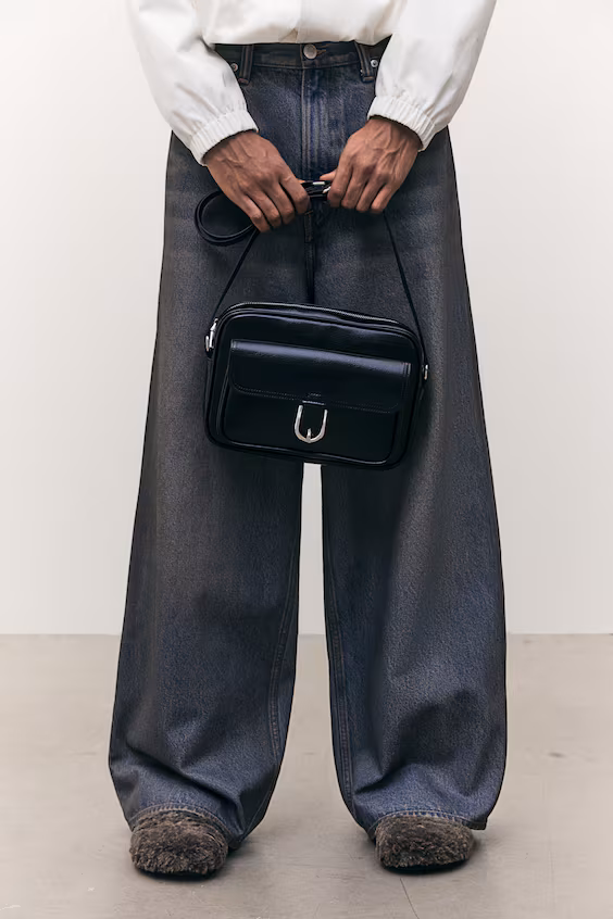 Джинсы wide high