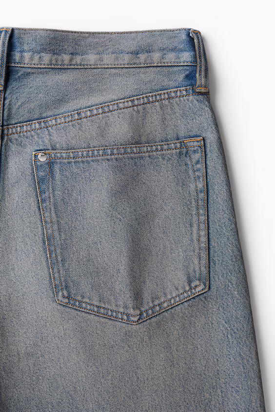 Джинсы wide high