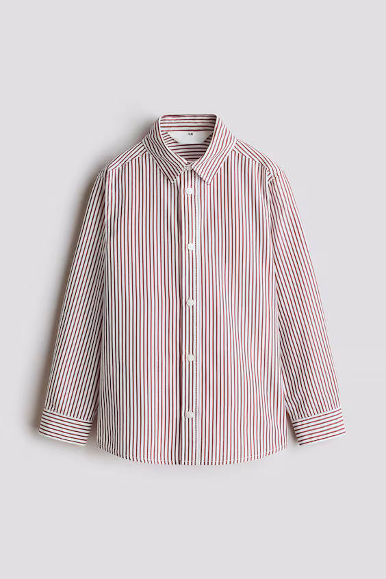Хлопковая рубашка h&m